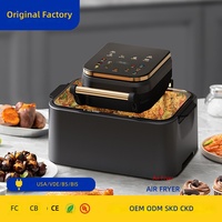 Nouvelle friteuse à air électrique 15L conforme aux normes européennes, pour la maison, faible en gras, multifonctionnelle, sans huile, four à convection micro-ondes