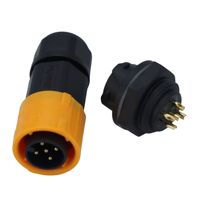 XATLJ M19 série XLR alimentation PCB FPC IP67 étanche 25A mâle femelle bout à bout connecteur à verrouillage rapide CE ETL UL94V-0