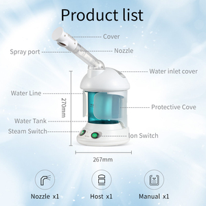 Vaporizador Facial Eléctrico Profesional Nano Iónico, Sauna de Vapor Caliente Giratoria 360°, 300ml, Limpieza Profunda, Máquina de Belleza SPA para el Hogar - Product Image 3