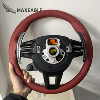 Volant en cuir pleine fleur durable avec bouton de mode de conduite pour Porsche 991 9912 911 992 987 986 Cayenne 958 Panamera 970 971 718