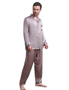 Ensemble <span class=keywords><strong>de</strong></span> pyjama en soie véritable pour hommes le plus populaire avec boîte-cadeau - Product Image 3
