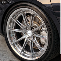 Jantes forgées personnalisées en 2 parties, 6061-T651, polies, argentées, multi-rayons, 18, 19, 20, 22, 24 pouces, 5x114.3, pour Porsche 911 Gt3 Rs BMW M4