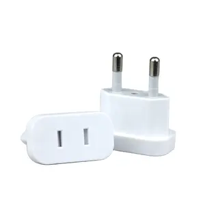 Adaptador de enchufe de la UE 4,0/4,8 EE. UU. A Euro Europa Adaptador de enchufe de salida Adaptador convertidor de viaje de alimentación de CA