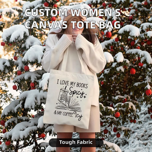 Sac fourre-tout en toile vintage personnalisable pour femme avec fermeture éclair réutilisable, idéal pour les voyages et le shopping printaniers - Product Image 2