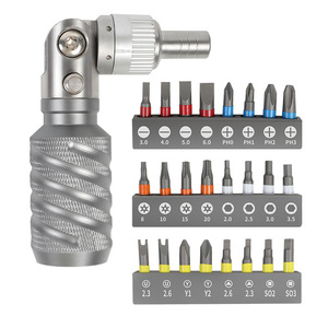 Mini Screwdriver Bit Set 25pc Phillips Flathead Bent Bits With Chamfering Function For Diy Repair Tools - Product Image 2