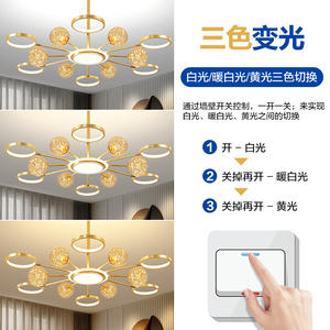 Lámpara de Araña Moderna de Estilo Nórdico Minimalista para Sala de Estar y Comedor, Paquete de Iluminación de Lujo para Toda la Casa, Lámparas Colgantes Modernas - Product Image 1