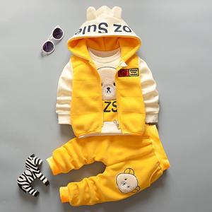 Three-piece Baby <b>Vest</b> 1-4 <b>Years</b> Christmas Baby Outfit Autumn Winter Baby Boys' Clothing Sets - Product Image 1