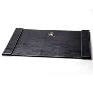 Ensemble d'accessoires de bureau en cuir PU noir, Set de 10 pièces - Product Image 2