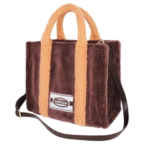 Bolso Tote Sacola Capivara para Mujer y Adolescente, Material de Felpa Suave y Cálido, Cierre de Cremallera, Casual, Resistente al Agua, 3L+, con Solapa, para Invierno - Product Image 5