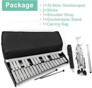 Kit de cloches de percussion Glockenspiel à 32 notes, kit de cloches de <span class=keywords><strong>xylophone</strong></span> Glockenspiel - Product Image 4
