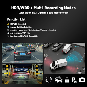 <span class=keywords><strong>Cam</strong></span>éra DVR de voiture 4K à double objectif avec enregistrement en boucle, WiFi, vision nocturne supérieure, <span class=keywords><strong>cam</strong></span>éra de tableau de bord avant/arrière, écran IPS grand format, garantie 1 an - Product Image 4