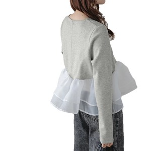 T-<span class=keywords><strong>shirt</strong></span> fin en maille <span class=keywords><strong>de</strong></span> <span class=keywords><strong>gaze</strong></span> à volants <span class=keywords><strong>de</strong></span> style japonais, nouvelle collection automne-hiver pour femmes, style japonais, deux pièces factices, ample, transfrontalier, Lotte - Product Image 5