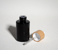 Flacons compte-gouttes cylindriques carrés en verre de 30 ml pour huiles essentielles, avec estampage doré, pour sérum de soin et crème visage, diffuseur