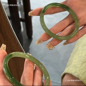 Brazalete de cristal estilo tinta china de 20g, pulido, accesorio de joyería Hanfu para mujer - Product Image 3