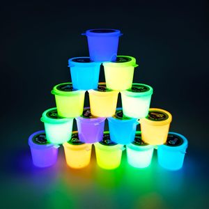 Slime qui brille dans le noir, emballé dans une boîte personnalisée avec des slimes colorés, kit de fabrication de slime amusant - Product Image 2
