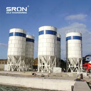 Bolted Type Vertical Steel 30 Tons To 1000 Tons Cement Silo Storage Concrete Batching Plant Silo Price