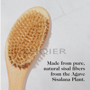 Cepillo Corporal de Fibras de Sisal 100% Naturales Biodegradables con Logotipo Personalizado, Mango de Madera, Exfoliante, Esponjas y Estropajos de Bambú para Baño - Product Image 3