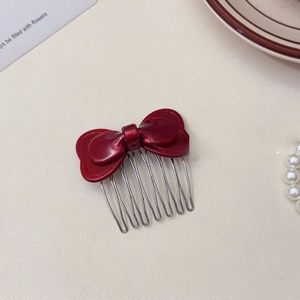 หวีติดผมทรงเรขาคณิตอะซิเตทสไตล์เกาหลีแบบคลาสสิก หวีเสียบผมหน้าม้าแบบซ่อนได้ อุปกรณ์เสริมผมด้านหน้าและด้านข้าง - Product Image 4