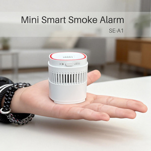 Détecteur de fumée miniature à piles 10 ans, certifié EN 14604, détecteur d'incendie photoélectrique autonome 85 dB pour la maison et le bureau (SE-A1) - Product Image 3