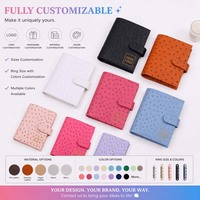Planificateur de classeur en cuir A6 à 6 anneaux sur Etsy Ins et FB TK Organisateur de cahier de budget avec ensemble de stylos pour Journal d'argent