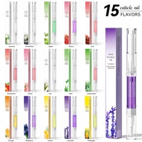 JTING Stock – Nouveau stylo d'huile hydratante pour cuticules, 15 saveurs, pour le soin des ongles, tube d'huile pour cuticules, personnalisable avec logo OEM, marque privée