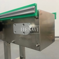Henwi 2 mètres bande transporteuse Table de collecte plate-forme d'opération pour emballer shampooing bouteille crème pot détergent Jerrycan bouteilles