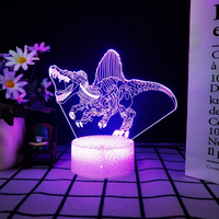 Lampe de chevet LED en acrylique pour chambre d'enfant, lumière douce et chaude, changeante de couleur, pour chambre à coucher et chambre de bébé