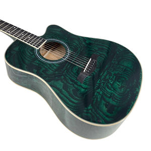 Guitare acoustique Aiersi de marque, couleur verte, 41 pouces, corps <span class=keywords><strong>en</strong></span> frêne vert, OEM ODM, bonne qualité, instrument à cordes de type dreadnought - Product Image 2