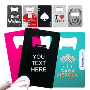 Promoción Abrebotellas Acero inoxidable Metal Cerveza Poker Tarjeta DE CRÉDITO Abrebotellas A todo color Logotipo impreso <span class=keywords><strong>personalizado</strong></span> Abrebotellas - Product Image 5