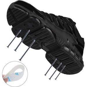Steel Toe <b>Safety</b> <b>Shoes</b> Men Women Breathable Mesh Lace Rubber Outsole <b>Lightweight</b> Slip Resistant All Seasons Construction - Product Image 3