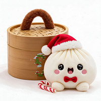 Peluche Squishy Noël en forme de pain, boîte surprise, en polyester doux et coton PP, cadeau animal en peluche