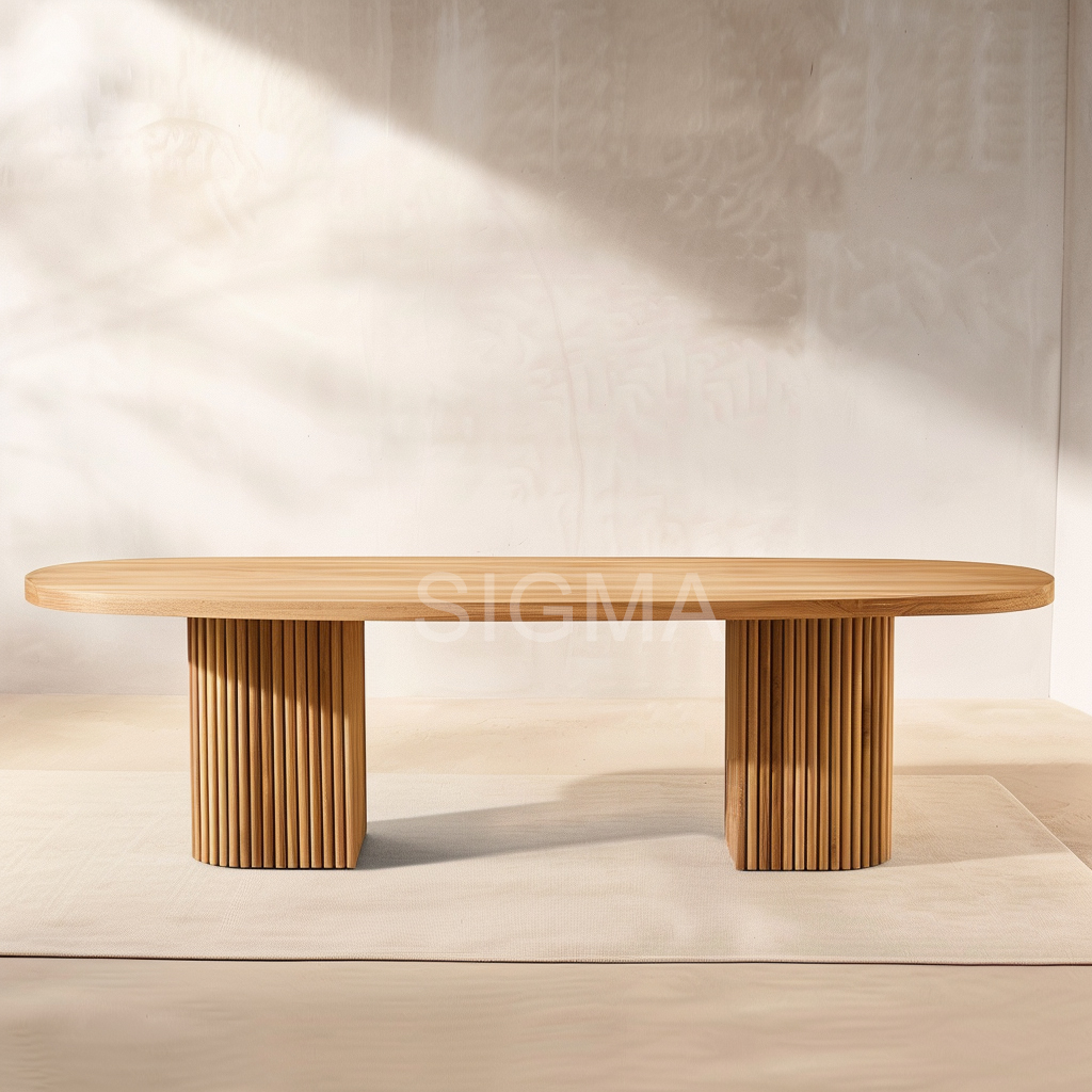 Newest Design Luxury Outdoor Patio Furniture Solid Wood Round Teak Tables Chairs Teak Dining Tables