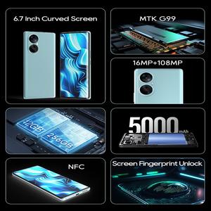 Versión Global KEP 8GB+256GB Teléfonos Móviles 5000mAh Cámara de 16MP Venta al por Mayor Teléfono Inteligente Android 5G - Product Image 2