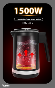 Juego de Teteras Dobles para el Hogar y Hoteles, Hervidor de Agua Eléctrico Inalámbrico de 1500 W con Función de Mantener Caliente y Pantalla LED - Product Image 2