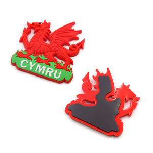 Die Cut Logo Rubber Magnets Sticker Custom Welsh Dragon Souvenir Fridge Wales Magnets - Product Image 2