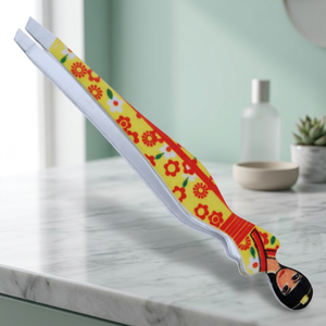 Pinzas para Cejas con Diseño Floral, Punta Puntiaguda, Mango de Plástico, Agarre Cómodo - Product Image 4