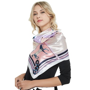 Lmetjingmi — foulard <span class=keywords><strong>en</strong></span> <span class=keywords><strong>soie</strong></span> 90cm <span class=keywords><strong>en</strong></span> Satin pour femme, écharpe, mode d'été <span class=keywords><strong>sauvage</strong></span>, accessoire - Product Image 3