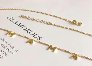 Collar con iniciales minimalistas para mujer, collar con letras, regalo para el día de la madre - Product Image 4