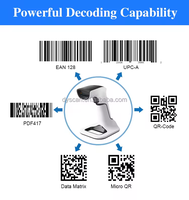 DS6510B-M9 lecteur de code QR haute vitesse 2D BT et scanner de codes à barres sans fil 2.4G avec support de charge batterie 2200mAh