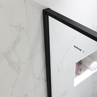 Cabine de douche d'angle pivotante de luxe modulaire sur mesure avec porte en verre à charnières