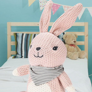 ODM Bunny dệt kim Thú nhồi bông Crochet ngủ mềm thỏ đồ chơi sang trọng trẻ em an toàn dễ dàng rửa đan bé Crochet Thú nhồi bông - Product Image 2