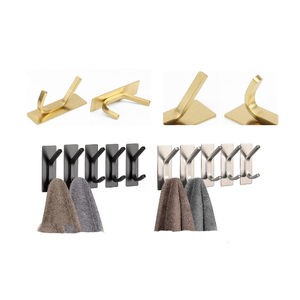 Chất Lượng Cao Thép Không Gỉ Phòng Tắm Áo Choàng Tắm Móc Bạc Đa-Mục Đích Móc Đôi Cho Quần Áo Không Có Cú Đấm Yêu cầu - Product Image 2