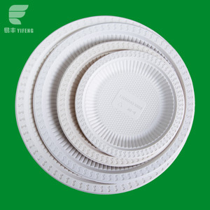 Plats de fête en amidon de maïs et en plastique élégants biodégradables et jetables - Product Image 3