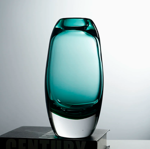 हाथ से उड़ा आधुनिक शैली मुरूनो ग्लास मूर्तिकला अद्भुत टेबलटॉप वेस और लालंइन महान उपहार विचार - Product Image 3