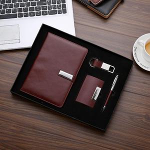 High Quality Pu Leather Notebook+card Holder+pen+<b>key</b> <b>Chain</b> 4 in 1 Promotional Gift Set Stationery Gift Set Stationary Gift Set - Product Image 6