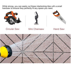 Piastrelle per esterni antiscivolo impermeabile per balcone fai da te pavimentazioni in <span class=keywords><strong>Wpc</strong></span> in plastica, piastrelle per esterni, Patio - Product Image 4