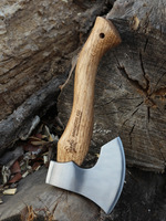 Nouvelle Hache de Viking en Acier à Haute Teneur en Carbone, Qualité Industrielle, Tactique de Survie en Extérieur, Manche en Bois, 55HRC, pour Couper le Bois