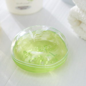Soap Dish Round With Lid Transparent Ps Material 8.2X8.2X4.5Cm For Bathroom Household Use - Product Image 4