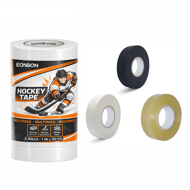 Factory Price Self-Adhesive Ice Hockey Grip Tape Black/White 25cm Cloth Hockey Tape for Roller Stick,Blade Handle Protector