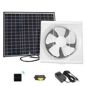 Ventilateurs muraux à courant continu pour la climatisation HVAC, outillage Eco Vents, 40W, alimentés par énergie solaire, ABS, 5 pales, ventilation de <span class=keywords><strong>grenier</strong></span>, extracteur - Product Image 1